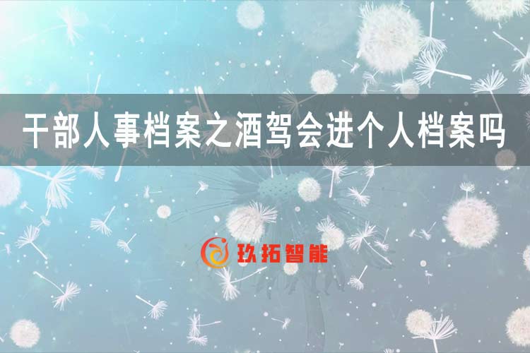 干部人事档案之酒驾会进个人档案吗？-干部人事档案一体化管理平台-玖拓智能